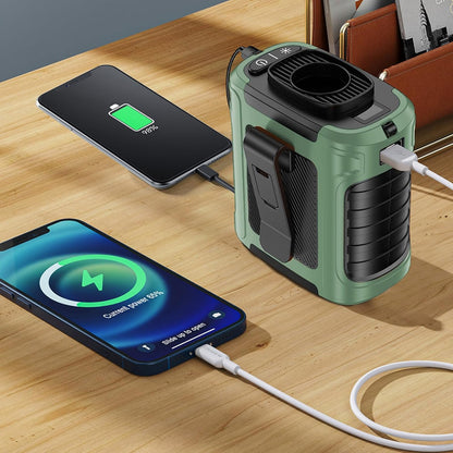 Tragbarer USB-Clip-Ventilator, Grün