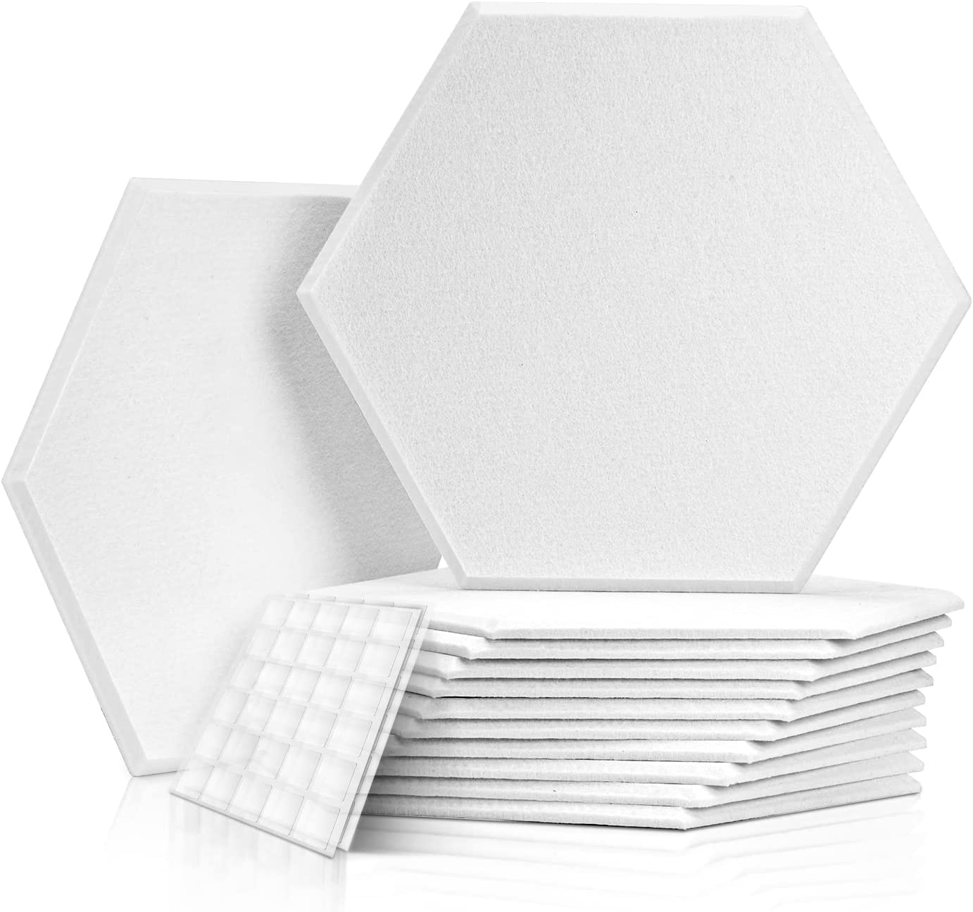 Hexagon Akustikplatten, 12 St&#xFC;ck Wei&#xDF;
