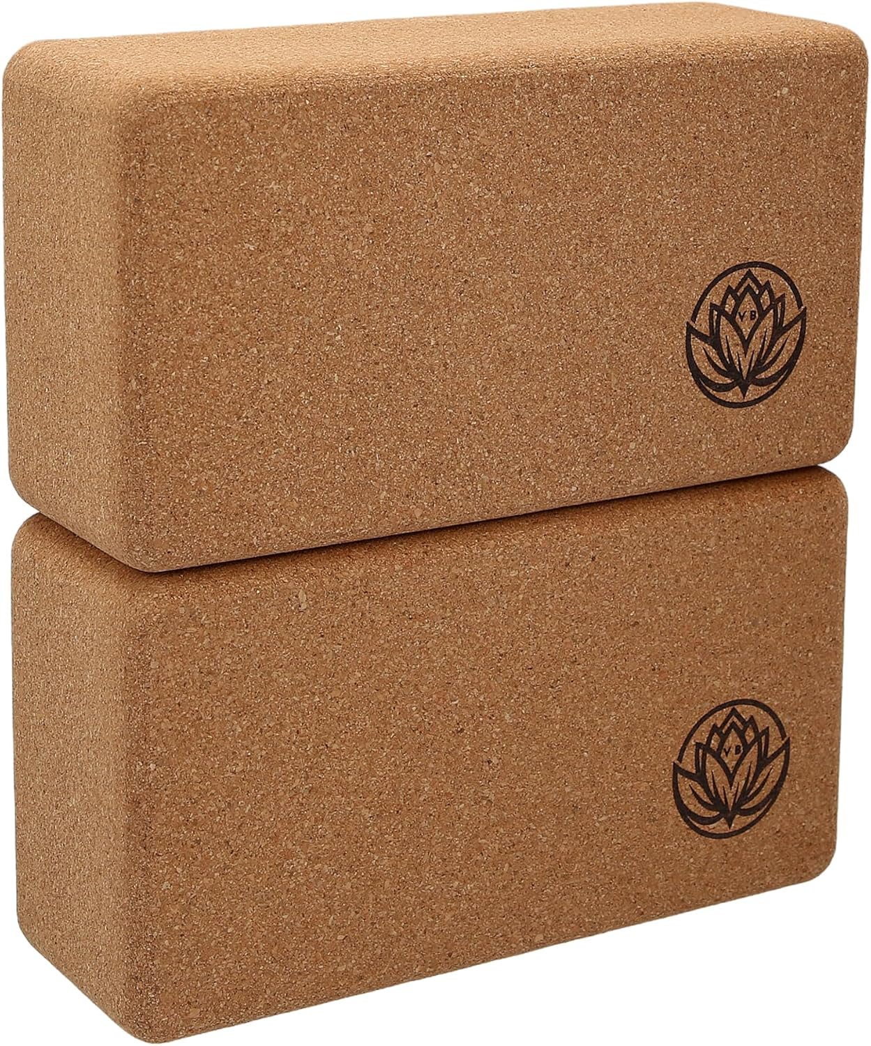 2er Set Yogablöcke, 2 Stück ; Braun