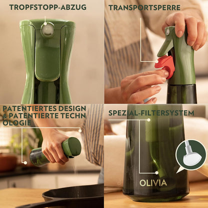 Ölsprüher mit Portionskontrolle, Grün