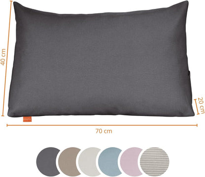Keilkissen für Rücken und Sofa (70 cm breit), Dunkelgrau 70 x 40 x 20 cm