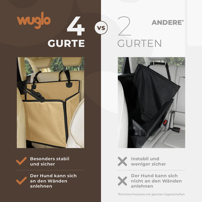 Extra Stabiler Hunde Autositz, L Beige