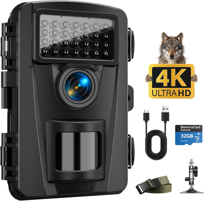 4K Wildtierkamera mit Bewegungsmelder und Nachtsicht