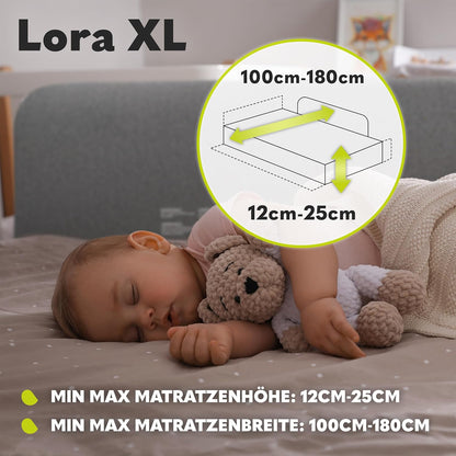 Lora XL Bettschutzgitter, X-Large ; Grau