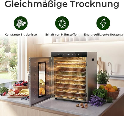 Dörrautomat mit Timer und Temperaturregler, Dörrautomat 1000