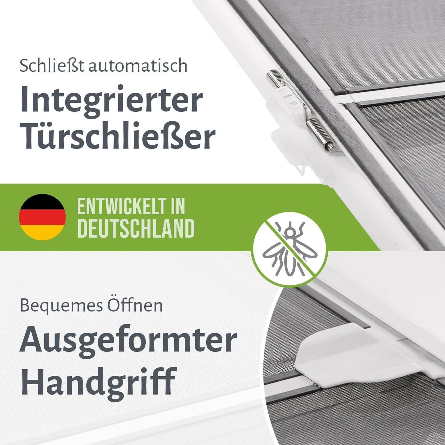 Fliegengittertür, 80 x 200 (Selbstbausatz) / Braun