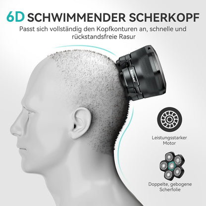 Wasserdichter Glatzenrasierer KGTJ41, Grau