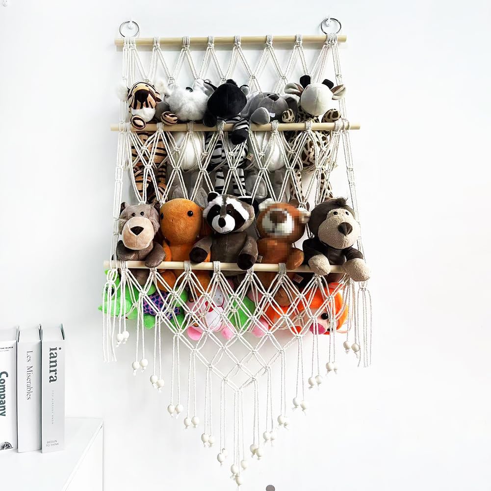 Stofftier-Hängematte im Boho-Stil, Braun