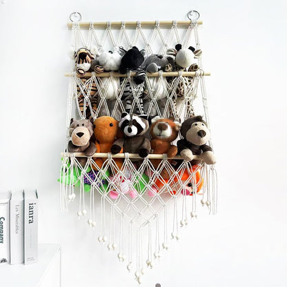 Stofftier-Hängematte im Boho-Stil, Braun