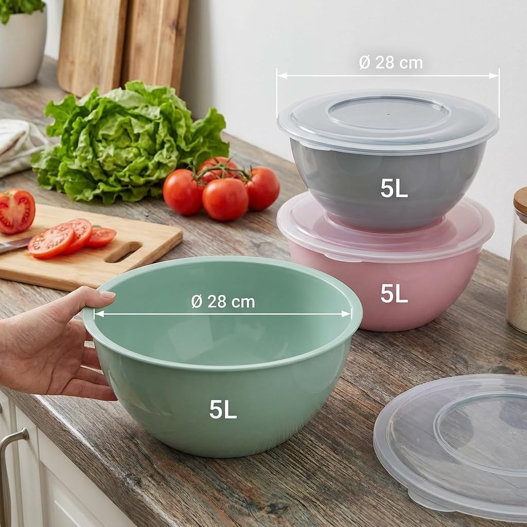 Salatschüssel-Set mit Deckel