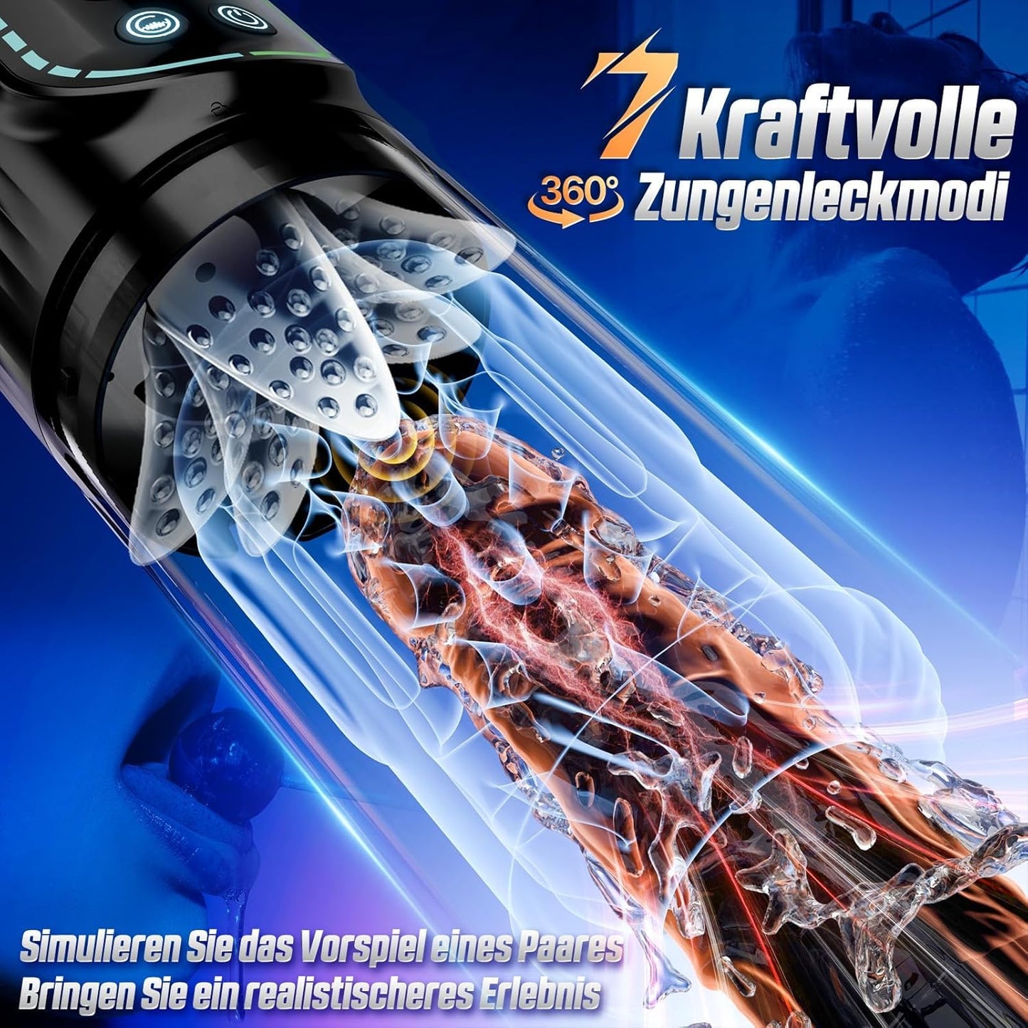 Elektrischer Masturbator mit 7 Funktionen