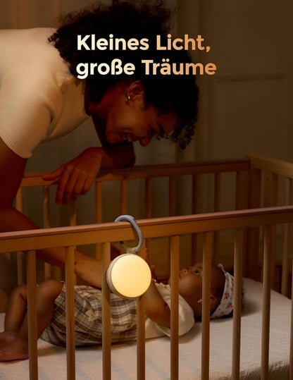Tragbare White Noise Maschine mit Nachtlicht, Grau