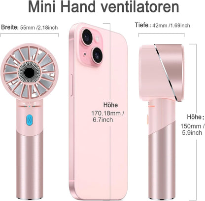 Mini-Handventilator, Rosa