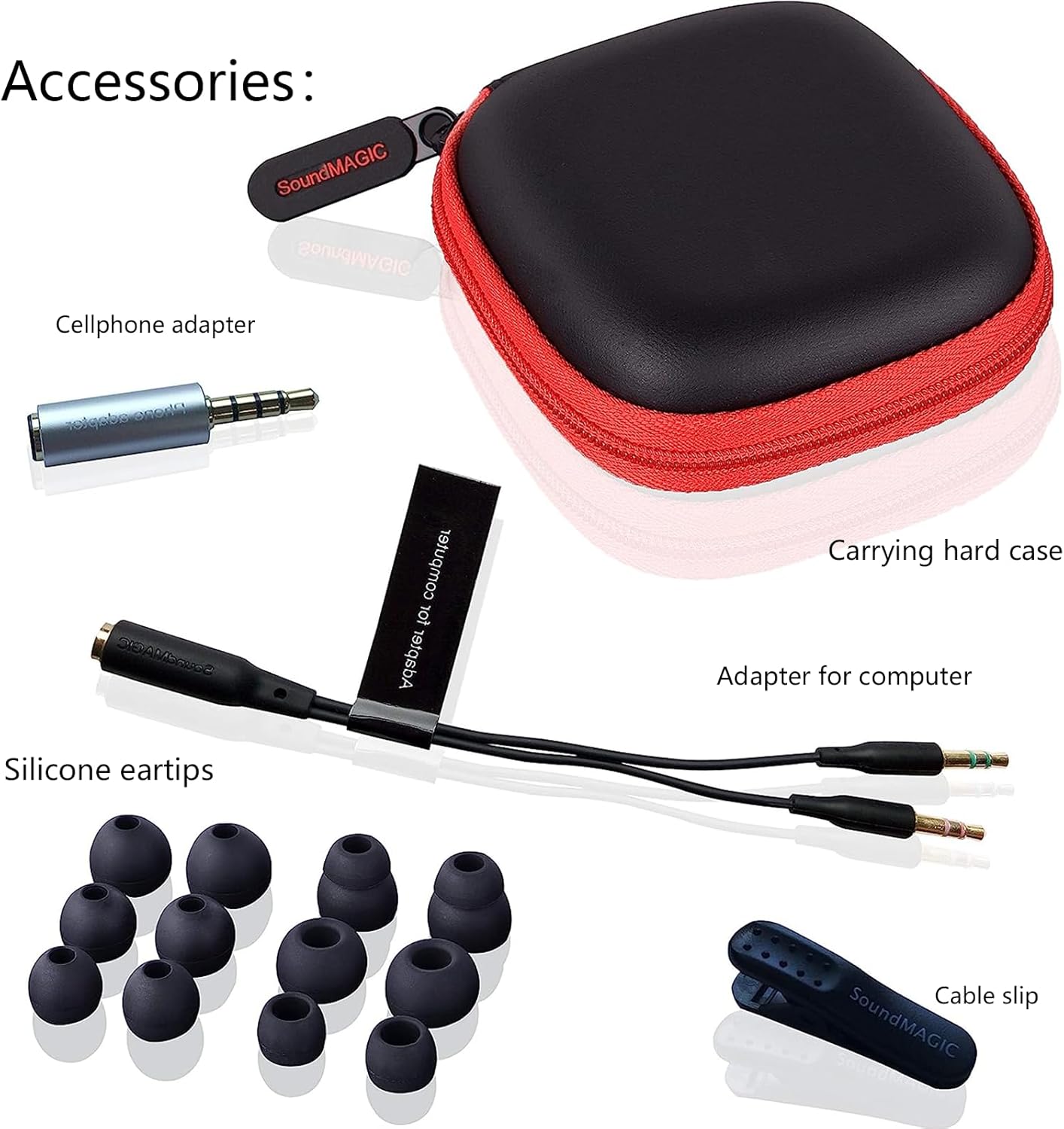 In-Ear HiFi Kopfhörer E50C mit Mikrofon und Fernbedienung, Gun Kabelgebunden mit Mikrofon & 3-Button-Remote