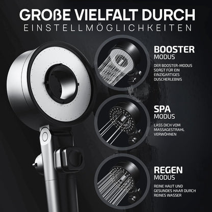 Duschkopf mit Filter & Booster Modus