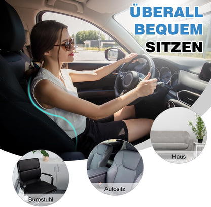 Ergonomisches Lendenwirbelkissen für Auto & Büro, Schwarz