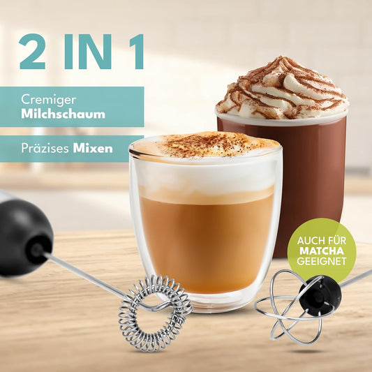 Elektrischer Milchaufschäumer mit USB-Anschluss