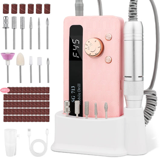 Elektrische Nagelfräse mit LED Display, 45000U/Min