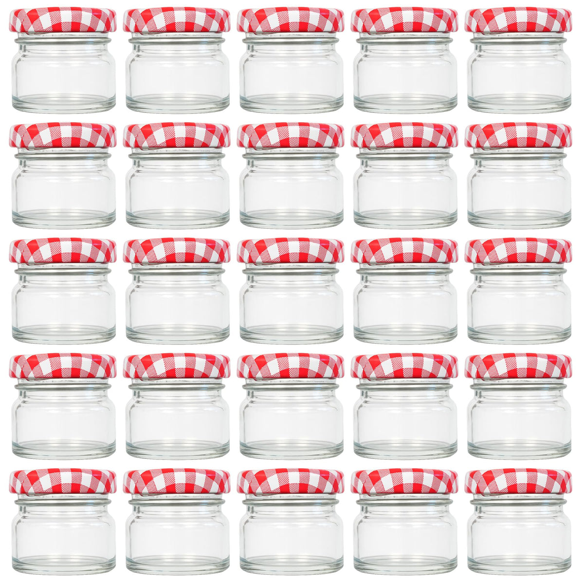25x Mini Marmeladengläser, 30 ml 25