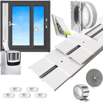 Fensterabdichtung für mobile Klimageräte, Max. Höhe 160cm, ohne Schlauch
