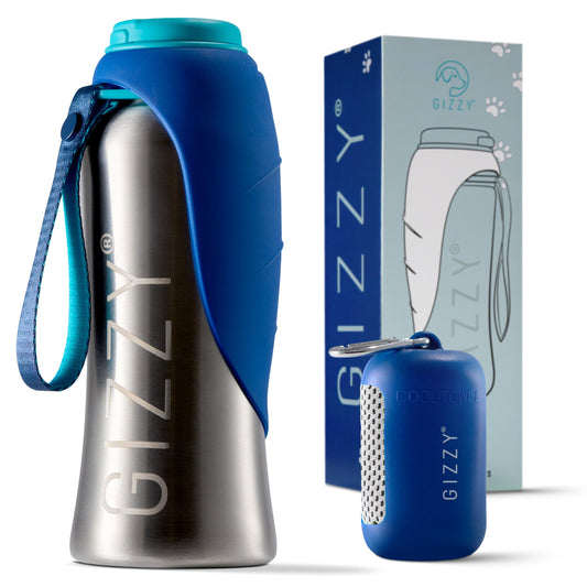 Trinkflasche für Hunde für unterwegs, Ozeanblau 800 ml