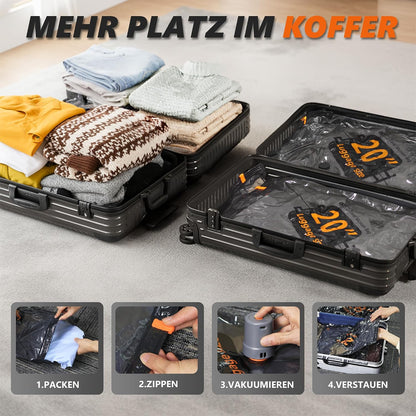 16-teiliges Vakuumbeutel-Set mit kabelloser Pumpe, 16 Stück