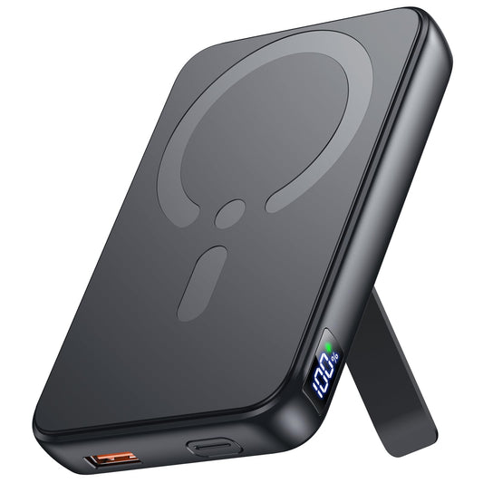 Magnetische Powerbank mit Schnellladefunktion, Schwarz