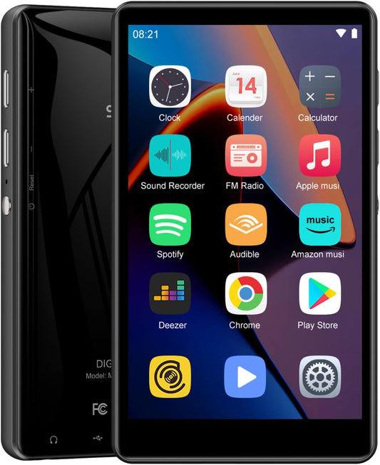 MP3 Player mit Bluetooth & WLAN, Touchscreen, Android, Grau