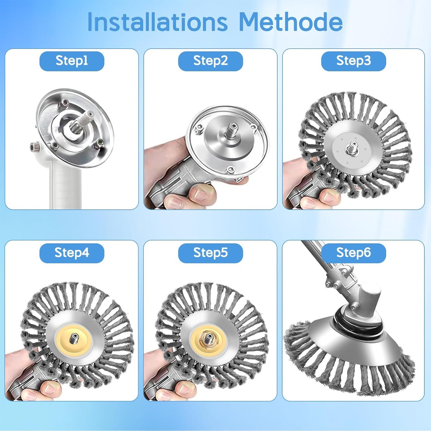 Unkrautbürste für Rasentrimmer
