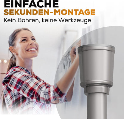 Teleskop-Duschstange zum Klemmen 370-420 cm, 370-420 cm Grau