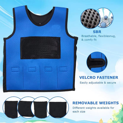 Gewichtsweste für Kinder, blue L