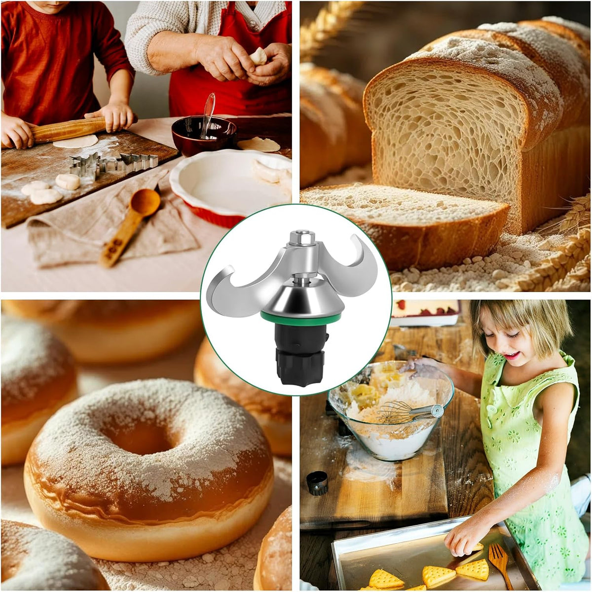 Knet-Teigmischer Ersatzmesser für Thermomix TM7/TM6/TM5, für TM6/TM5