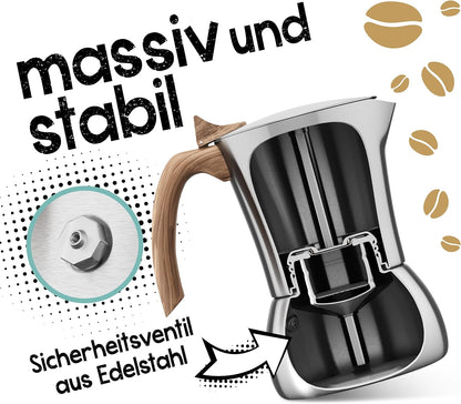 Flow Premium Espressokocher, 200ml (4 Tassen)