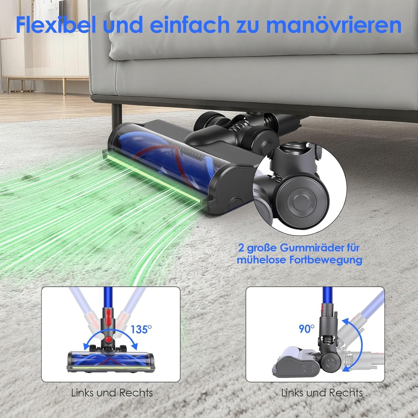 Ersatz-Bodenbürste für Dyson V7-V15 Staubsauger