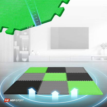 9er-Set rutschfeste Puzzlematte für Fitnessgeräte-Bodenschutz