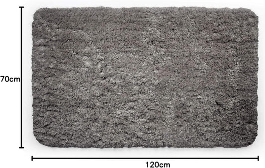 Rutschfeste Badematte, Fussbodenheizung geeignet, 70 x 120 cm, 70 x 120 cm Anthrazit