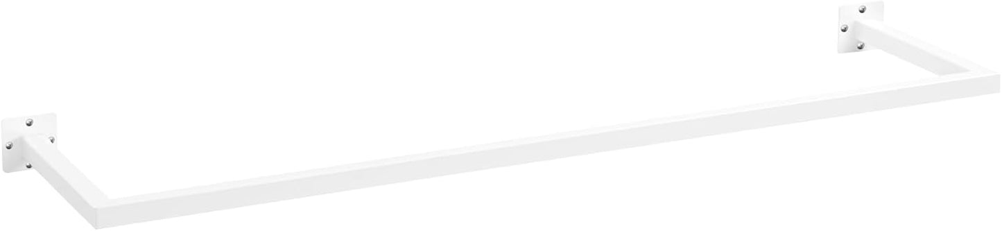 Kleiderstange zur Wandmontage (114 cm, industrial), Weiß 114 cm