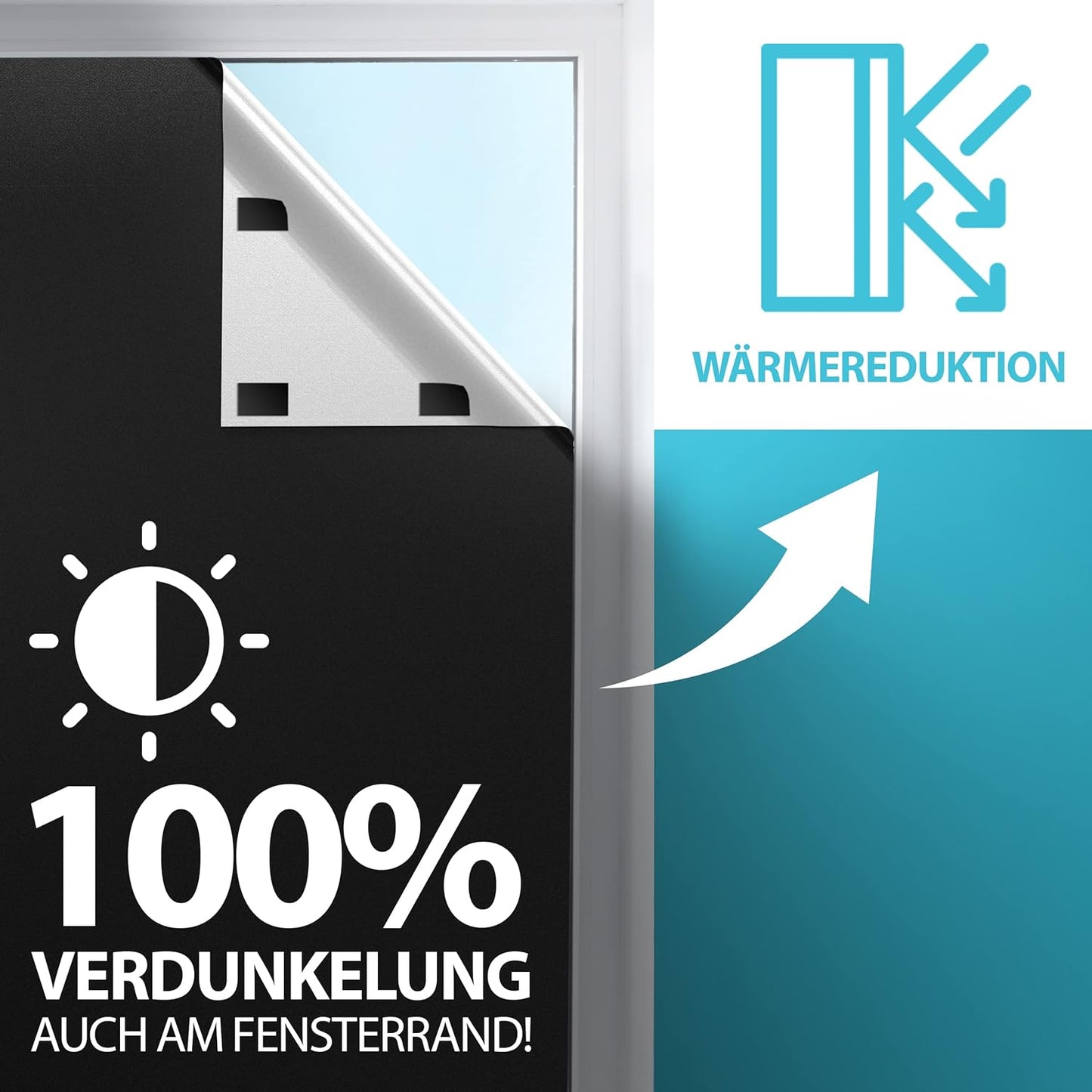 Sonnenschutz Verdunkelungsfolie für Fenster, 1