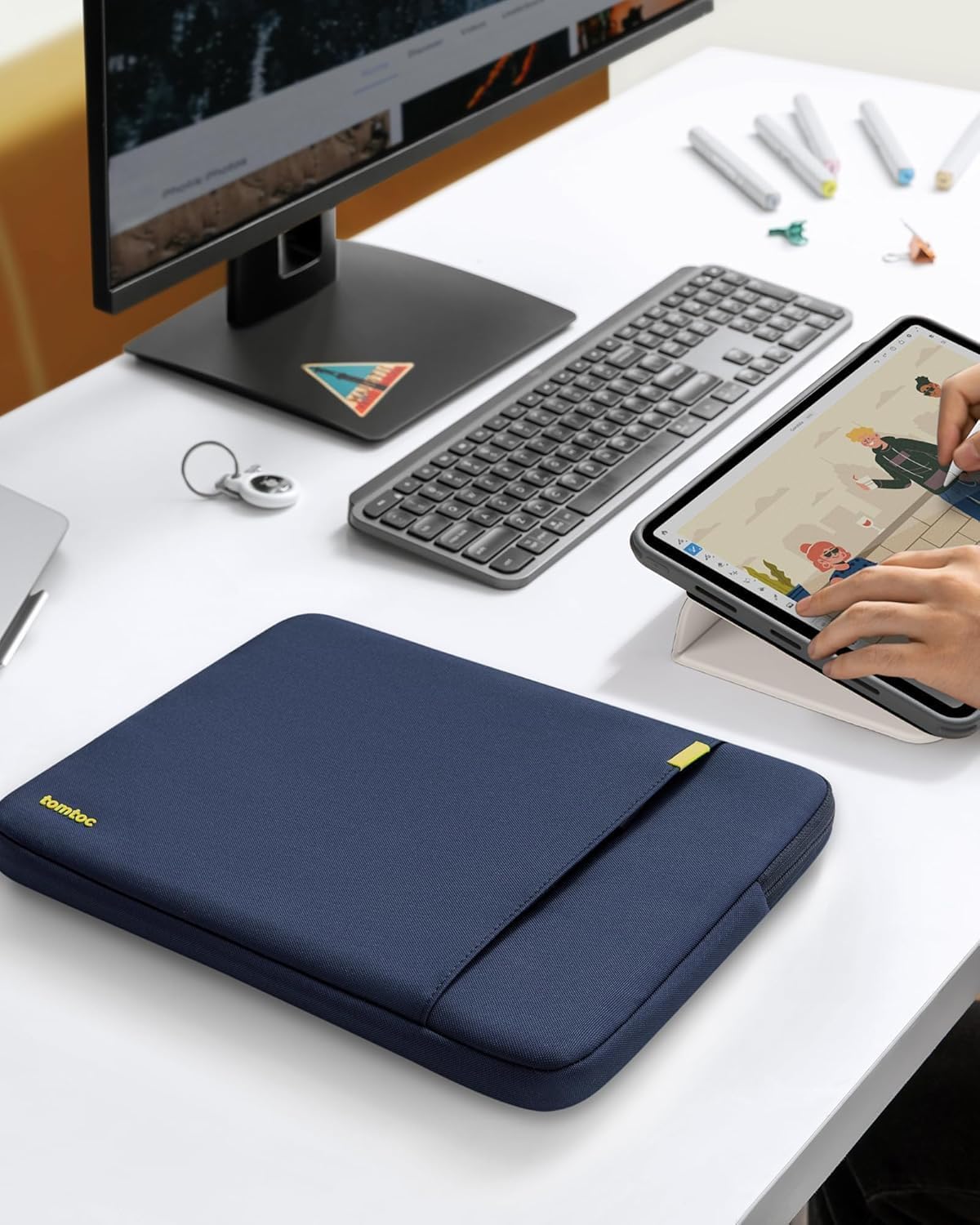 360° Tablet Hülle für 11", 10,9/11 Zoll für iPad/Pro/Air Navy Blau