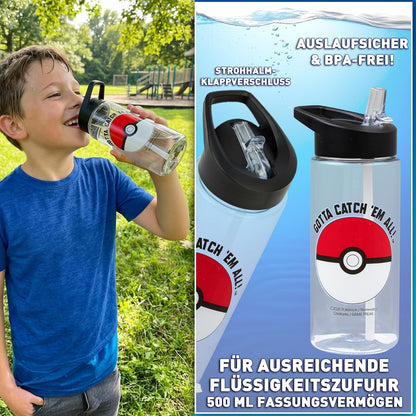 Pokemon Kinderrucksack-Set mit Trinkflasche, Multi Pokemon