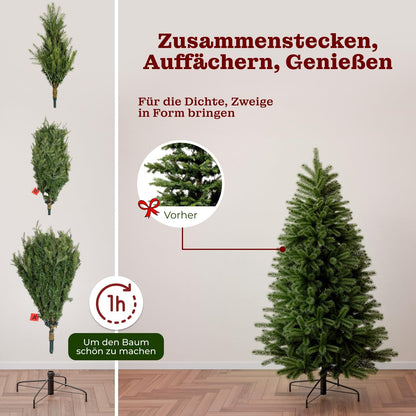 Naturgetreuer Tannenbaum mit Beleuchtung