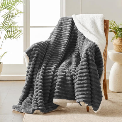 Sherpa Kuscheldecke, 220 x 240 cm, 220 x 240 cm Grau