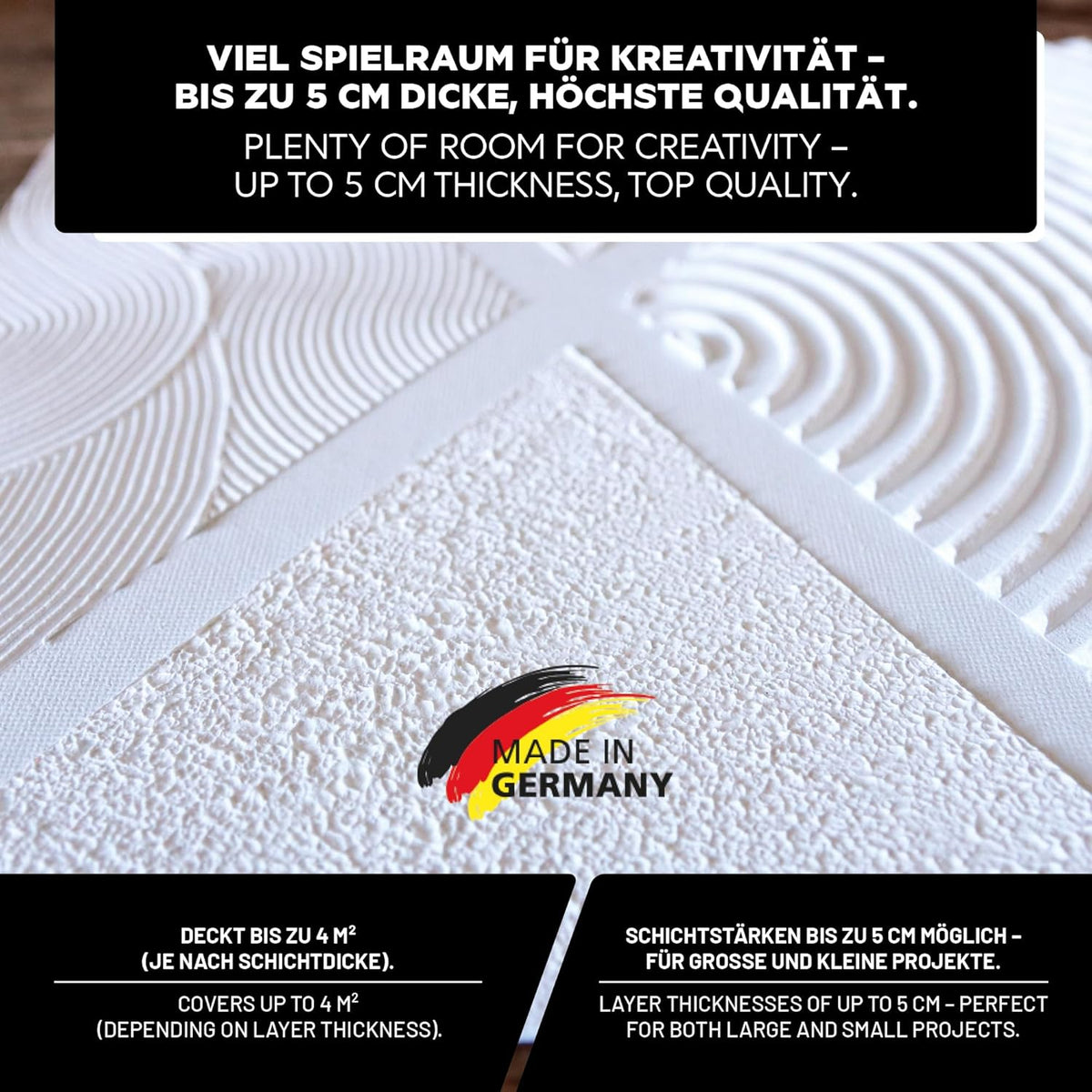 Strukturpaste fein für Acrylmalerei, Weiß fein1,7 kg Eimer
