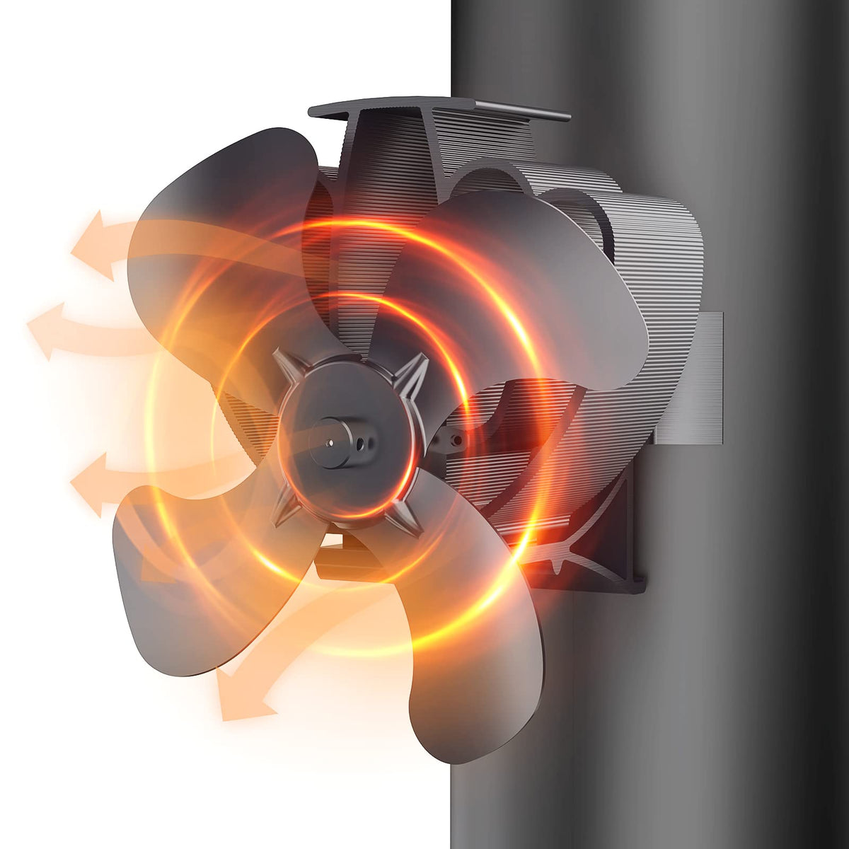 Kaminventilator, Magnet und Ring