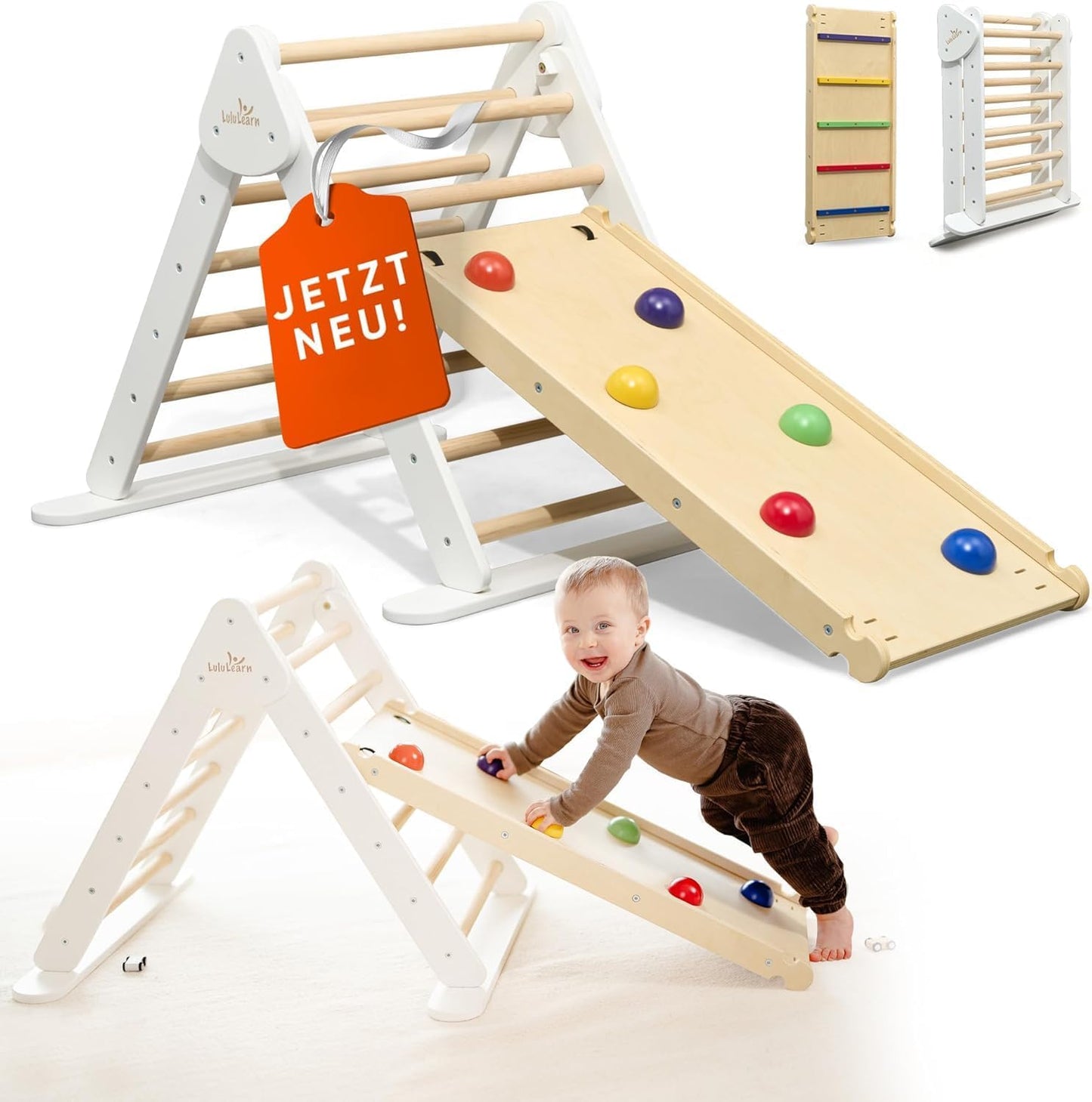 Kletterdreieck für Kinder (Indoor & Outdoor), 2T-Weiss