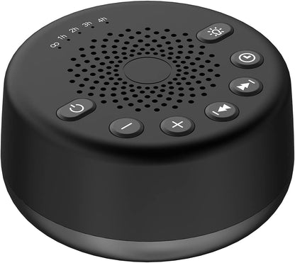 White Noise Maschine mit Schlaf-Timer Funktion, Schwarz Ohne Licht