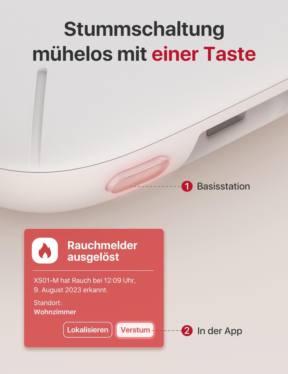 Smart Rauchmelder-Set mit WLAN-Basisstation (12 Stück), FS121 Kit mit SBS50 Basisstation Weiss