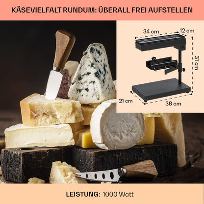 Käse Raclette-Grill, Grauschwarz - 1000 W