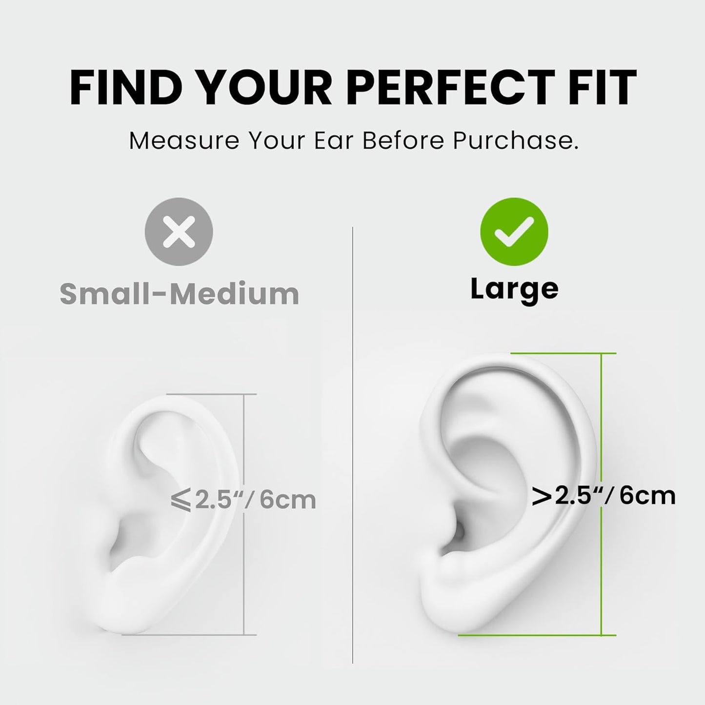 Resolve Open-Ear Kopfhörer, USB-C (Android & iPhone 15 & 16) Groß (Ohrlänge über 6 cm)