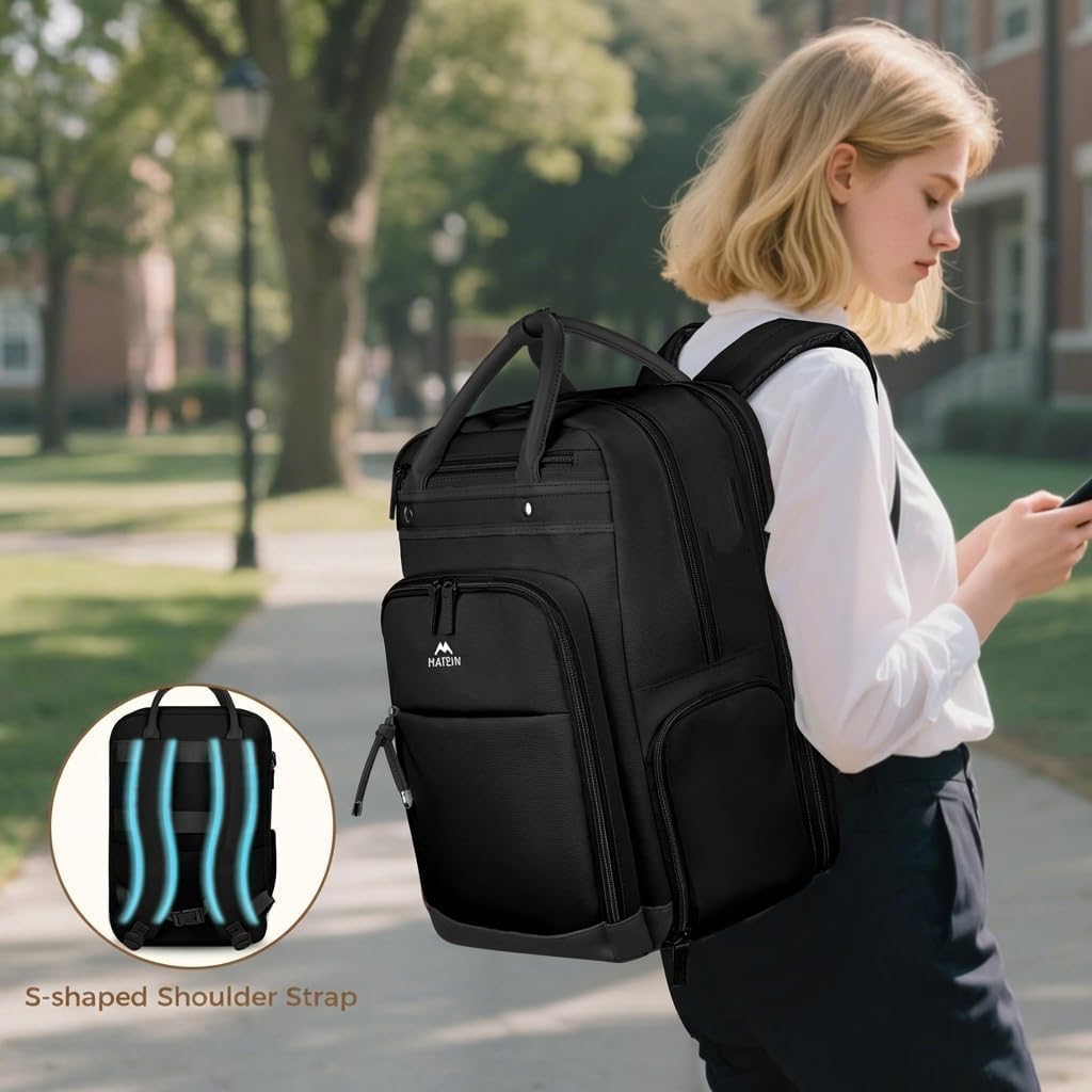 Rucksack mit Kühlfach und Laptopfach, Schwarz